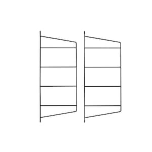2x uchwyt na półkę Tegel Konstrukcja drabiny ściennej System wsporników półek Półka ścienna Wspornik półki z drutu metalowego Półka wisząca Wspornik półki Natural Goods Berlin Czarny