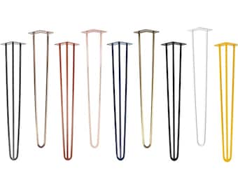 3x Hårnålsben i olika färger och storlekar, bordsben, bordslöpare, hårnålsben, bordsstomme, matbord, soffbord, DIY