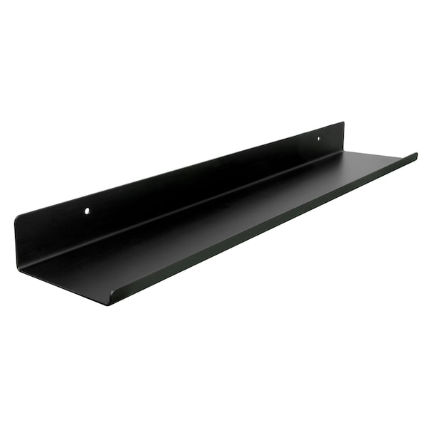 1x Design Wall Shelf SHEET | floating metal shelf | stainless for bathroom, kitchen, office | Wall display, shelving system, spice board | Black