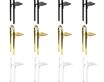 Natural Goods Berlin 4x Möbelfüße JONAS - Möbelfüße Metall Schwarz, Weiß oder Gold 15 cm hoch - DIY Möbelbeine für Couch, Bett & Schrank