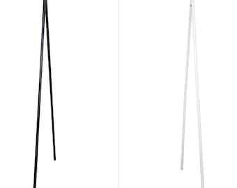 GARD Clothes Rack | Freestanding Designer Wardrobe | Metal Clothes Rail Bracket with 30 mm Round Rod, 1 m | Solid Oak Wood, Sturdy | DIY