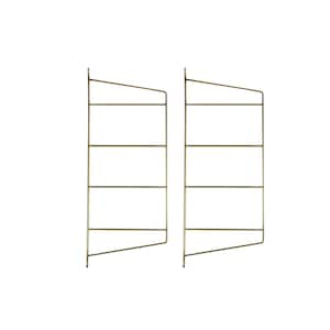 2x shelf holder Tegel Wall Ladder Design Shelf Support System Wall Shelf Shelf Support Metal Wire Hanging Shelf Shelf Angle Natural Goods Berlin Antik Gold