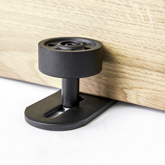 BODENFÜHRUNG “Slider” oder “Wheel” Barn Door Hardware | Metall | SCHWARZ | Stay Roller, Scheunentor, Küchentür, Raumtrenner, Schiebetür