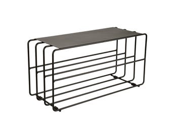 Scarpiera a forcina - scaffale porta scarpe in metallo - panca porta scarpe con sedile - panca porta scarpe, organizer per scarpe - scarpiera 40 x 30 x 80 cm