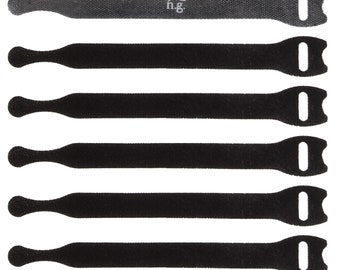 Velcro cable ties - resealable Velcro fastener, cable holder/organizer for power, charging and adapter cables, self-adhesive straps
