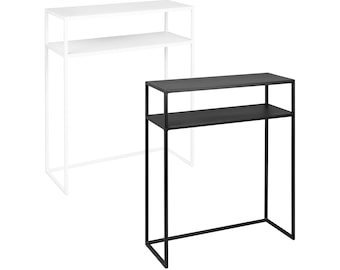 Rectangular console table - Narrow sideboard outdoor shelf behind couch sofa - Metal side table - Freestanding shelf - Side table - Balcony table