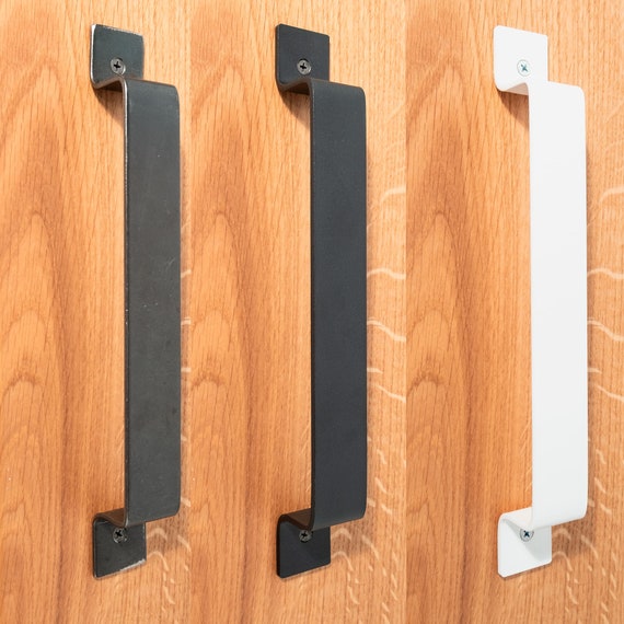 1x DEURKLINK FLAT Barn Door Hardware Metalen Zwart Wit Etsy Nederland