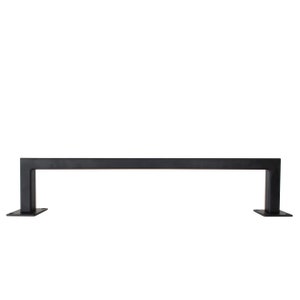 1x clothes rail RECTANGULAR U-shaped wardrobe holder black and white for coat hangers Wall and ceiling mounting powder-coated image 4