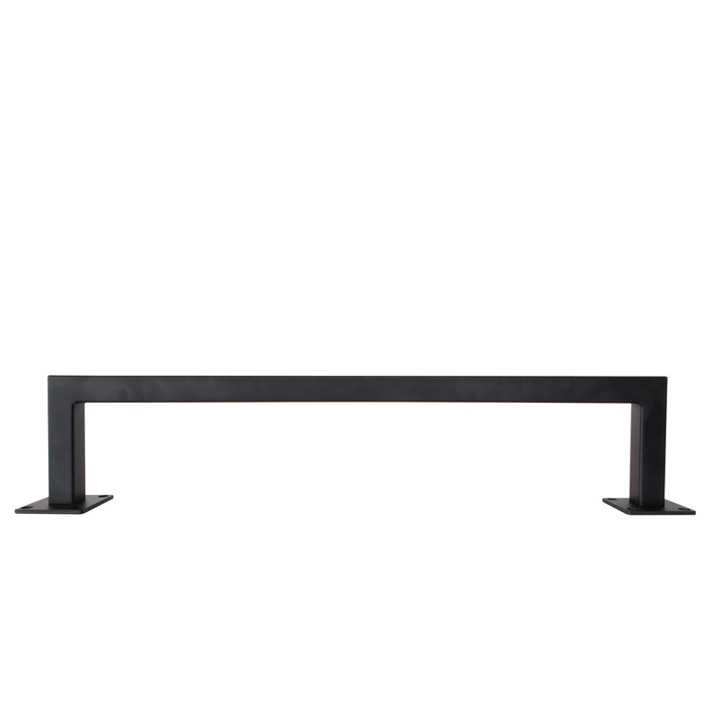 1x clothes rail RECTANGULAR U-shaped wardrobe holder black and white for coat hangers Wall and ceiling mounting powder-coated image 4