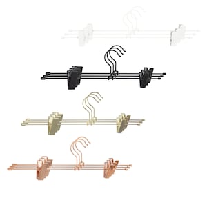 GARD Percha para pantalones, giratoria 360 grados, percha para ropa de diseño de alta calidad, gancho giratorio de metal, percha para faldas para barras y percheros