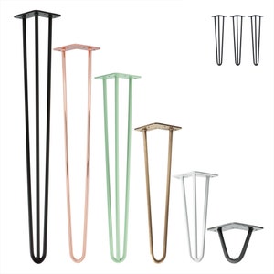 3x Hairpin Legs different colors and sizes, table legs, table runners, hairpin legs, table frame, dining table, coffee table, DIY