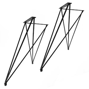 2x Design Table Frame - X Adjustable - 72 cm / 42 cm - Hairpin Legs Table Legs Hairpins - Dining Table, Desk - DIY - Natural Goods Berlin