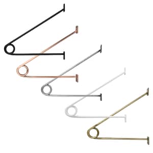 2x perchero GARD Prenzlberg | Muchos colores | Barra para ropa, barra con gancho, barra para cortina. para varillas redondas de 30 mm con 50, 80, 100 o 130 cm