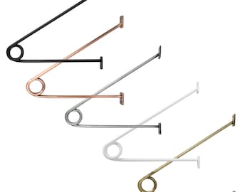 2x coat rack GARD Prenzlberg | Many colors | Clothes rail, hook rail, curtain rail for 30 mm round rods with 50, 80, 100 or 130 cm