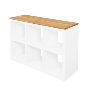 Design cover plate OAK for Ikea shelf KALLAX solid wood custom-made real wood precisely fitting wooden support with anti-slip function DIY upcycling