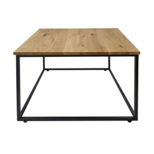 1x Stolik kawowy CUBE | Stolik boczny dębowy, metal i drewno | Stolik na laptopa, sofa, stolik kawowy, fotel | Praktyczne miejsce do przechowywania | Stolik nocny