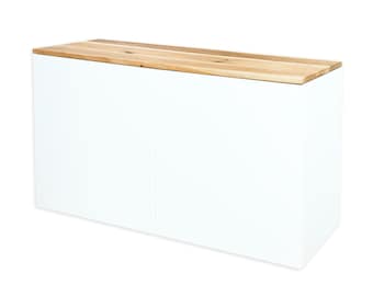 BESTA EK topppanel - IKEA Upcycling DIY - 2 cm tjock träpanel för Besta, exakt passande med halkfri funktion - trähylla - ek