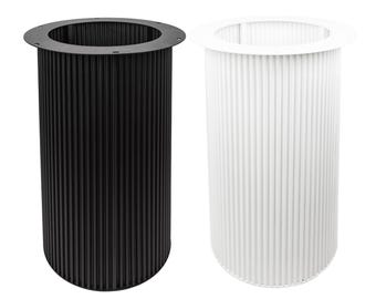Round Wavy Table Column, Metal Table Leg, Tall, Japandi Style, Slatted Look, Table Frame for Dining Table, Table Base - Table Base for DIY Table
