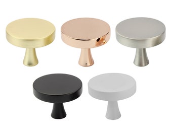 KREISEL Design furniture handles, metal furniture knobs, round door handles for cabinets, chests of drawers, sideboards, kitchen fronts, drawer handles, wall hooks