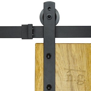 1x SLIDING DOOR SYSTEM Barn Door Hardware | BLACK powder-coated | many models | 2m OR 4m | Barn door, fitting Natural Goods Berlin