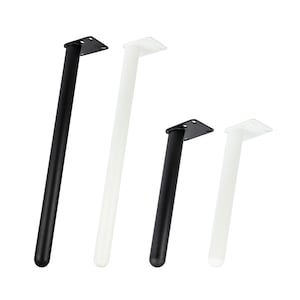 4x Round Legs Table Legs - Round Metal Furniture Feet for Your DIY Project - Heavy Duty Table Feet for Desk, Dining Table, Bench