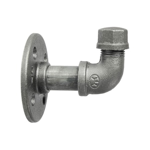 1x Kleiderhaken Pipe GARD Hook | Industrial L-Form Huthaken Garderobe Wandmontage Temperguss Fitting Handtuchhalter Natural Goods Berlin