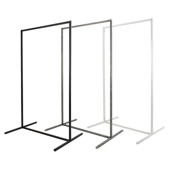 Kleiderständer RECHTECK | Design Garderobe freistehend | Metall | minimalistisch | stabil | Kleiderstange Garderobenstange Garderobenständer
