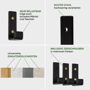 Natuurlijke goederen Berlijn Design Muur Haak Kleding Haken Keuken, Badkamer, Hal Muur Montage Veerkrachtige Jassen, Jassen, Tassen Heavy Duty Handdoek Rail afbeelding 8