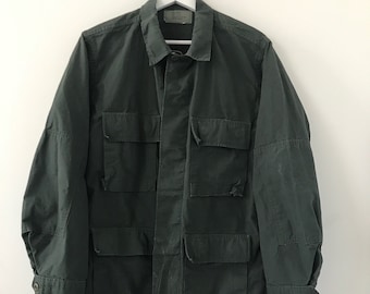 80s Nato Cotton Ripstop Field Shirt. Made in USA