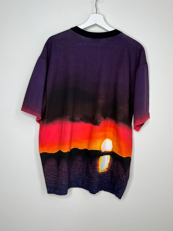 Vintage 1990s Byblos Graphic Sunset TShirt. Made … - image 7