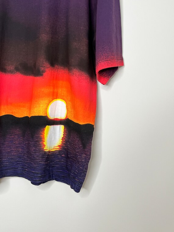 Vintage 1990s Byblos Graphic Sunset TShirt. Made … - image 6