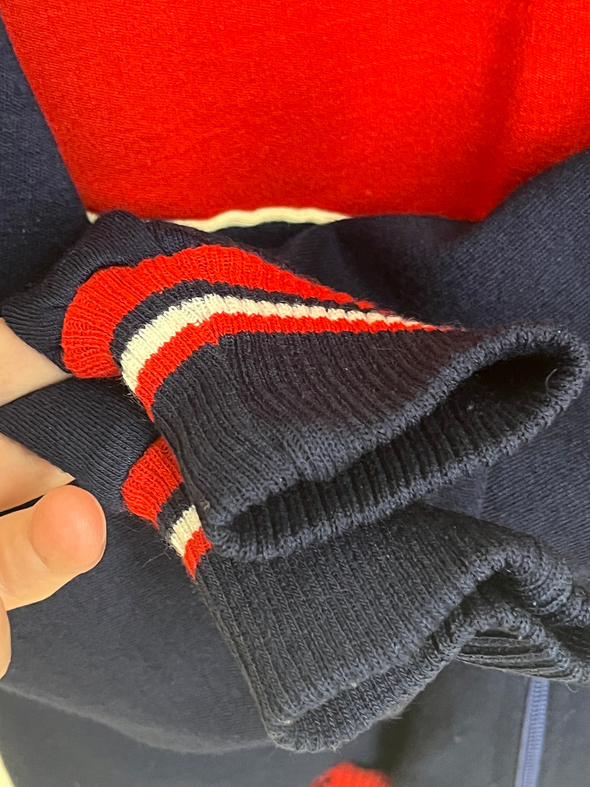 1970s Vintage Color-blocked Knit Track Jacket. Appx Sz M. - Etsy