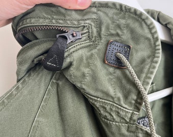 1960s Vintage USAF Vietnam Era Hooded Field Jacket. Washed