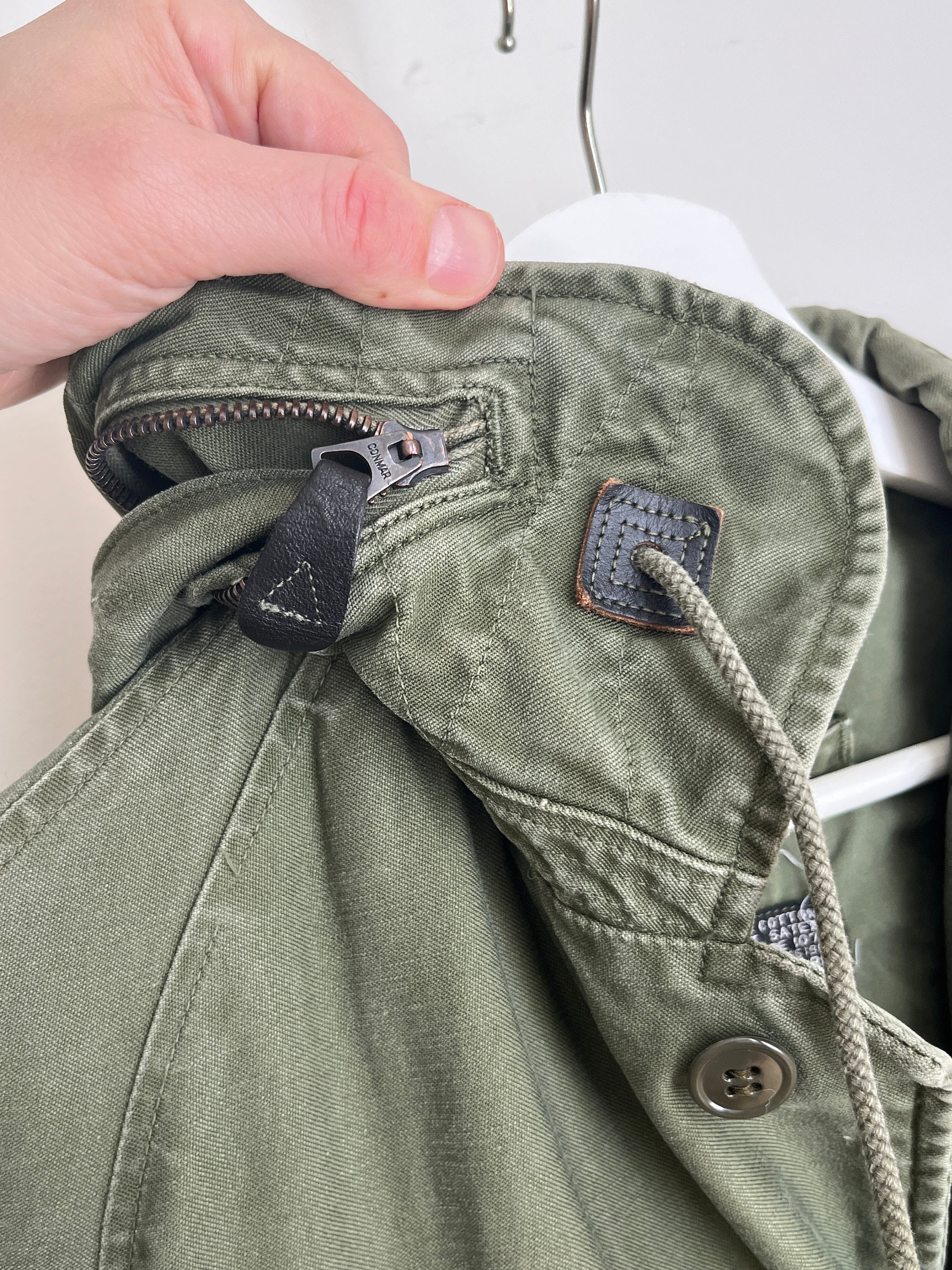 1960s Vintage USAF Vietnam Era Hooded Field Jacket. Washed