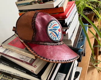 Vintage Handmade Leather Toronto Blue Jays Hat