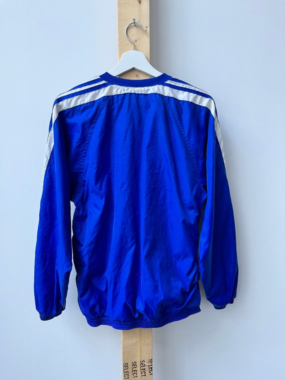 90s Vintage Adidas woven training popover V-Neck … - image 2