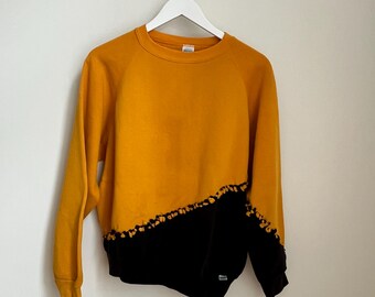 Discus 90s diy braided smocked and knotted sweatshirt! made in usa