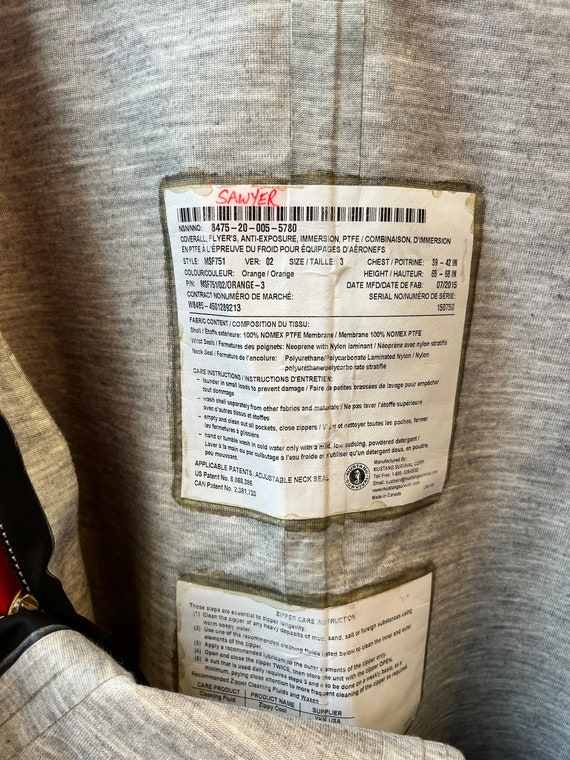 Canadian Search and Rescue SAR Tech Nomex and Neoprene Immersion