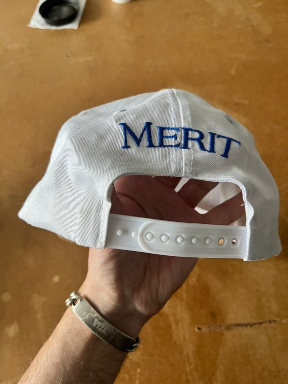 Vintage 1990s Merit promo hat. One size Snap back… - image 9