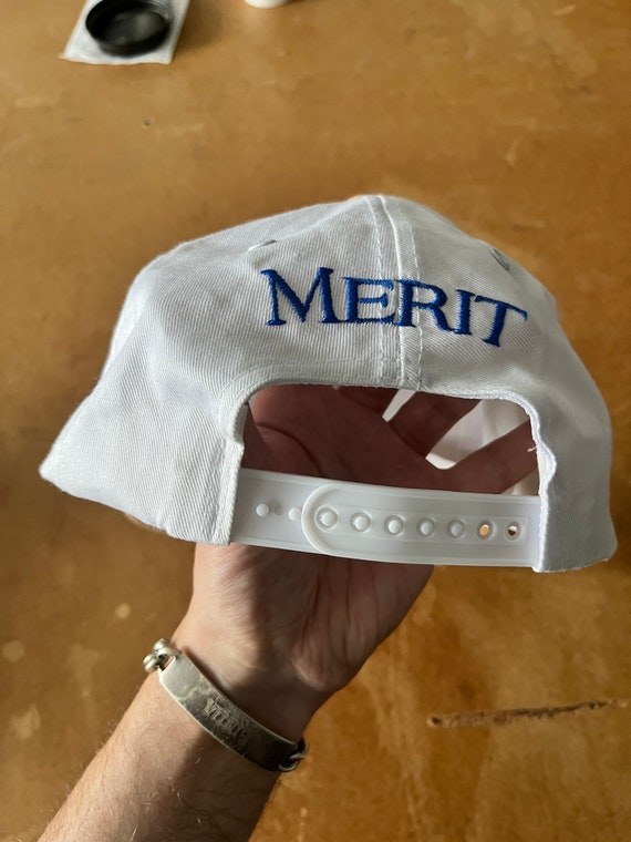 Vintage 1990s Merit Promo Hat. One Size Snap Back. Suede  display picture 3