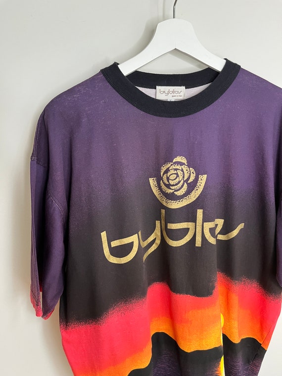 Vintage 1990s Byblos Graphic Sunset TShirt. Made … - image 4