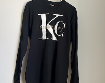 Vintage 90s Kansas City Graphic Tee - Calvin Klein Motif, Sz XL