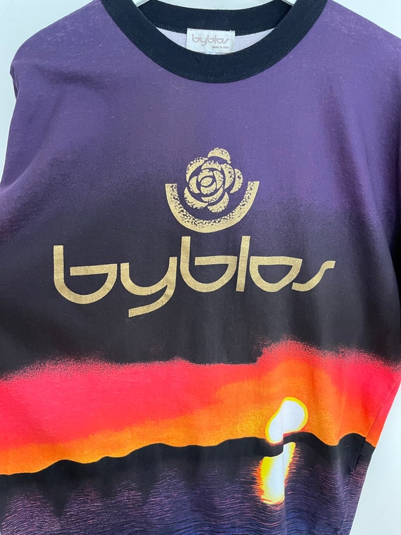 Vintage 1990s Byblos Graphic Sunset TShirt. Made … - image 3