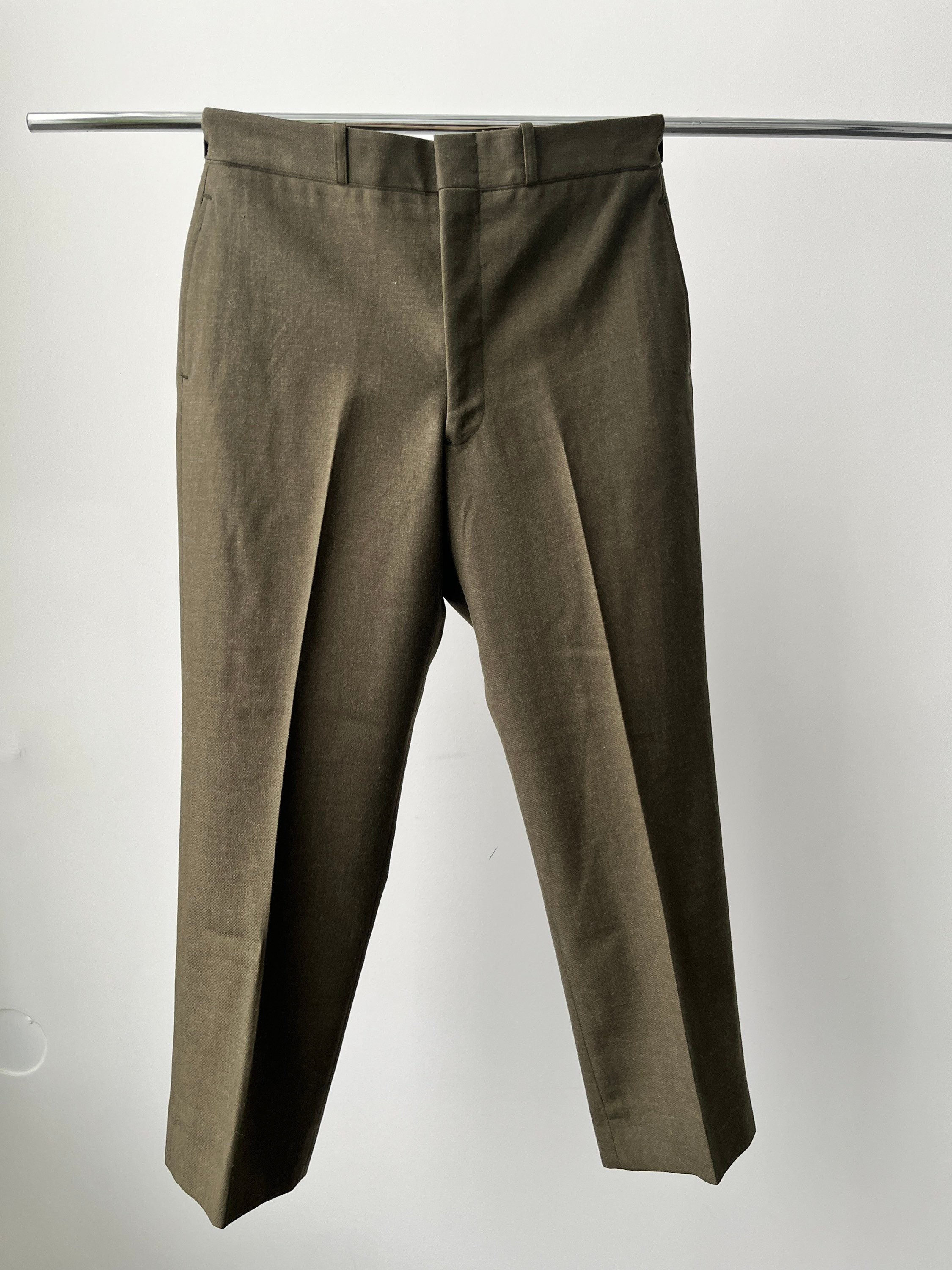 Vintage 1960s US Military Wool Serge Pants in Olive Drab Vintage 1960s US Military Wool Serge Pants in Olive Drab