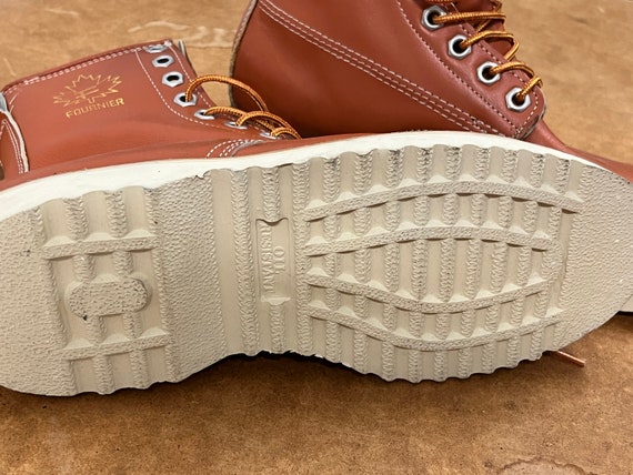 1980s Deadstock Canadian Brand Fournier Tan Leather Work Boots