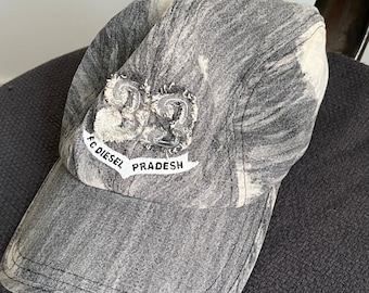 Vintage Y2k Diesel SS03 Stone wash chambray hat. One size. 33 ‘FC Diesel Pradesh’.
