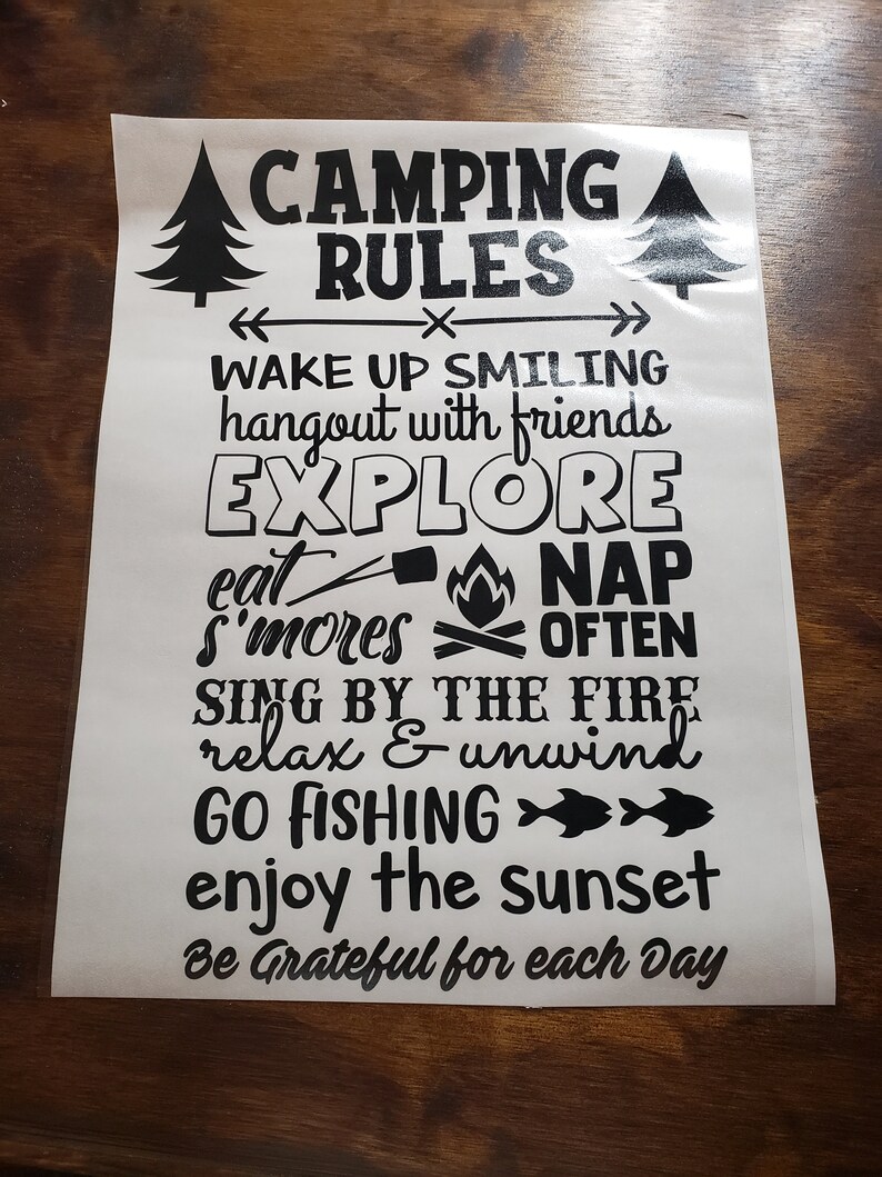 Camping Rules RV Decal / RV Slide Out Decal / RV Door Decal / Etsy