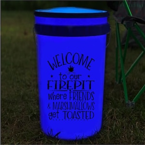 Firepit Friends / Large Camper Decal / RV Slide out Decal / RV Door Decal / Camping Bucket / Customize your camper