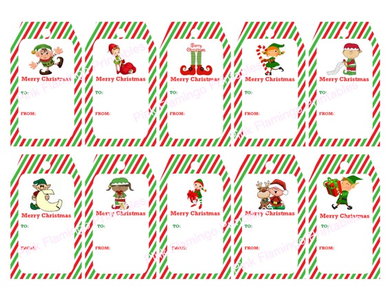 Christmas Elf Gift Tag/ Printable Elf Gift Tags / Printable | Etsy
