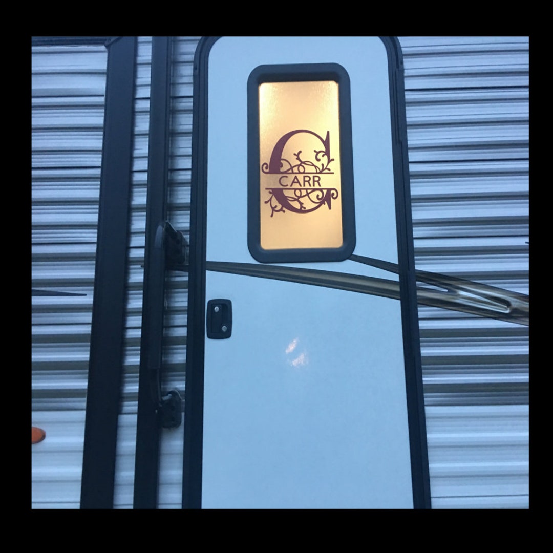 Custom RV Monogram Decal, Split Letter Vinyl Decor - Etsy